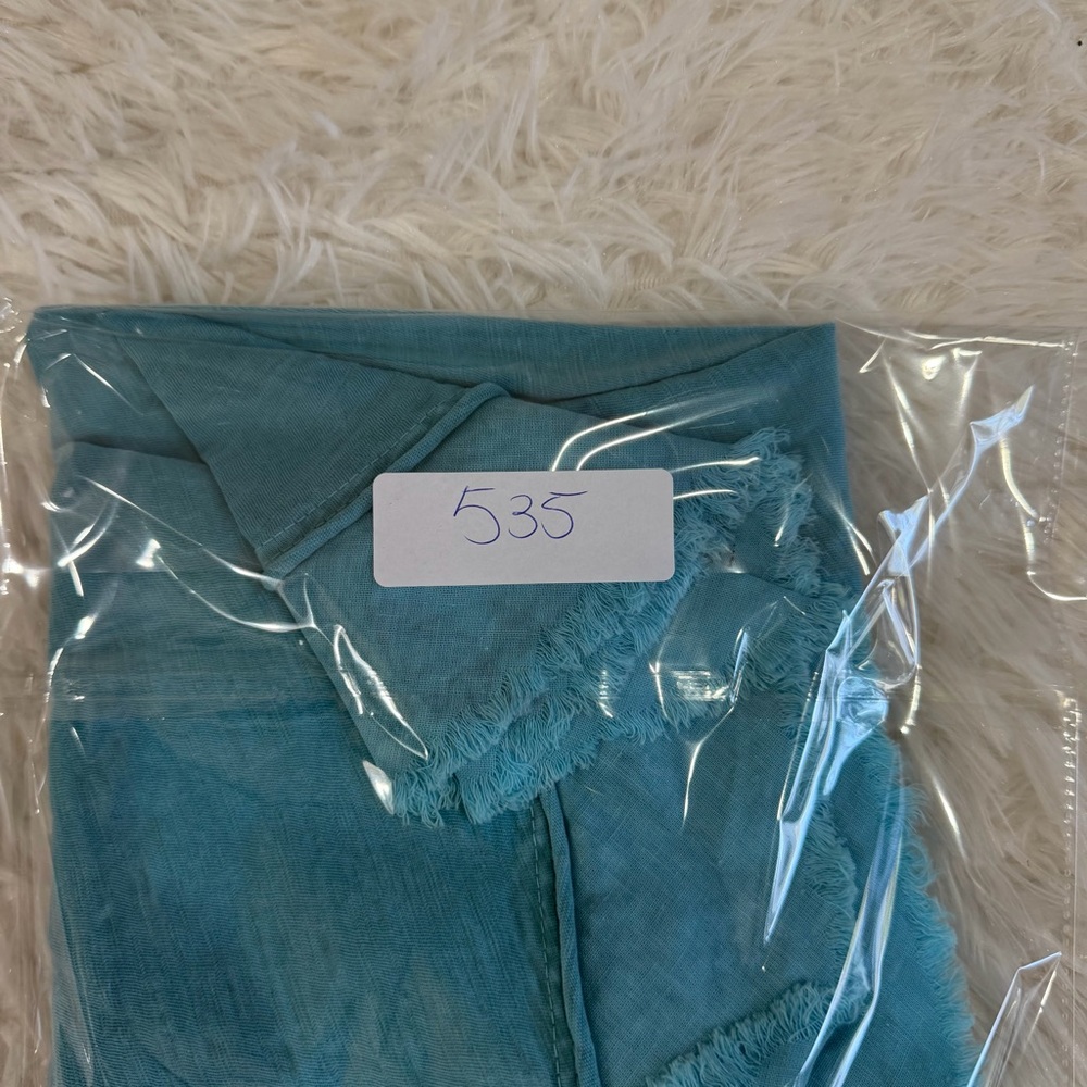 Jess & Jane Womens Mineral Washed Slub Tunic Top Size XL Teal 3/4 Sleeve Artsy - Picture 10 of 10